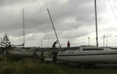 Port Kembla to Wollongong race Cancelled due to bad weather.JPG